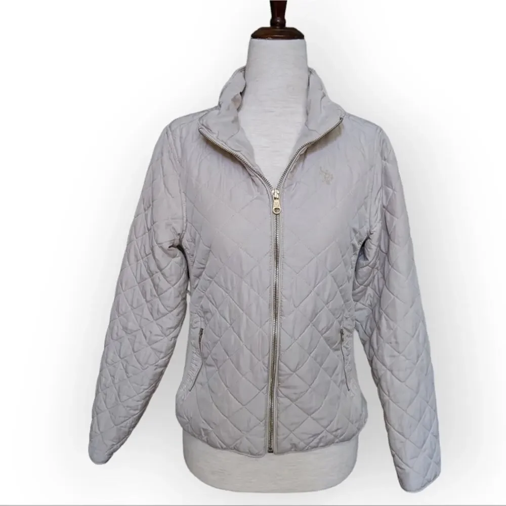 U.S. Polo Assn Women's Quilted Jacket in Cream